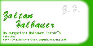 zoltan halbauer business card